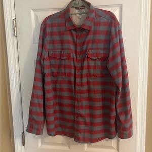 AFTCO Red and Gray fishing flannel